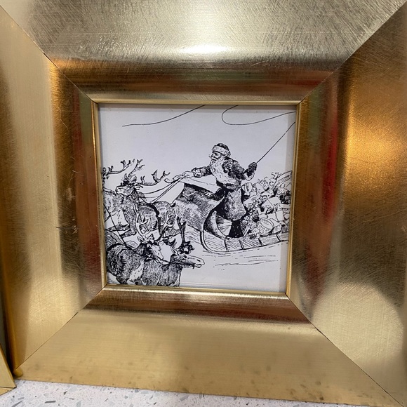 shiny gold brush Picture 9x9 Frames for 3.5x3.5" photo wall/Table Top Holidays 2 - Picture 2 of 13